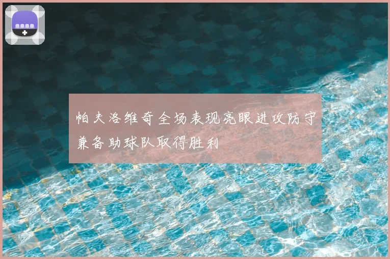 帕夫洛维奇全场表现亮眼进攻防守兼备助球队取得胜利
